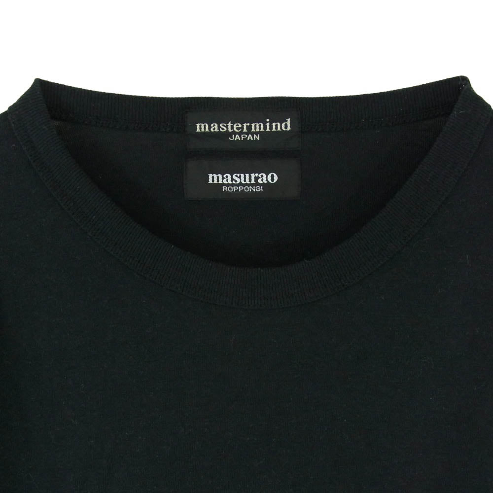 mastermind JAPAN マスターマインドジャパン 13SS-007-R masurao roppongi マスラオ プリント 半袖 Tシャツ ブラック系 L【中古】
