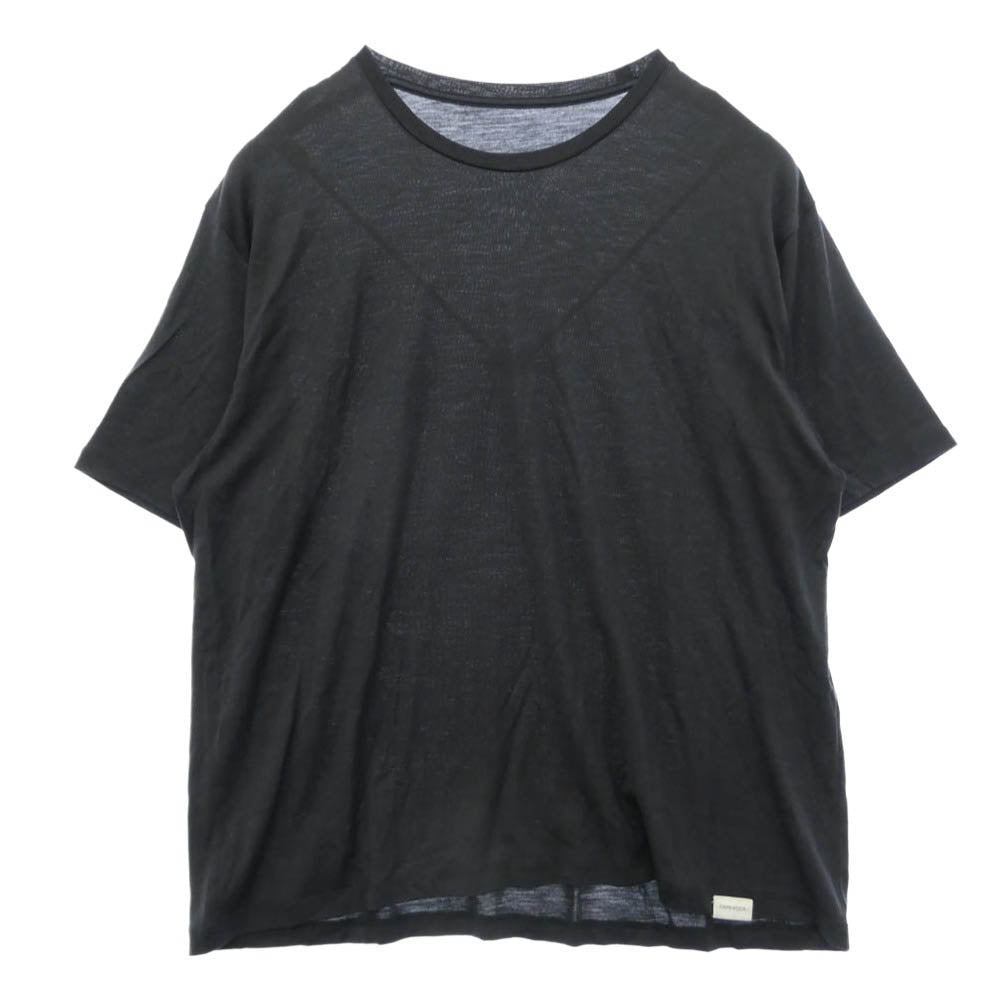 カペルチカ Super140s Washable Wool Jersey ウォッシャブル ウール ジャージー 半袖 Tシャツ カットソー ブラック系 不明【中古】