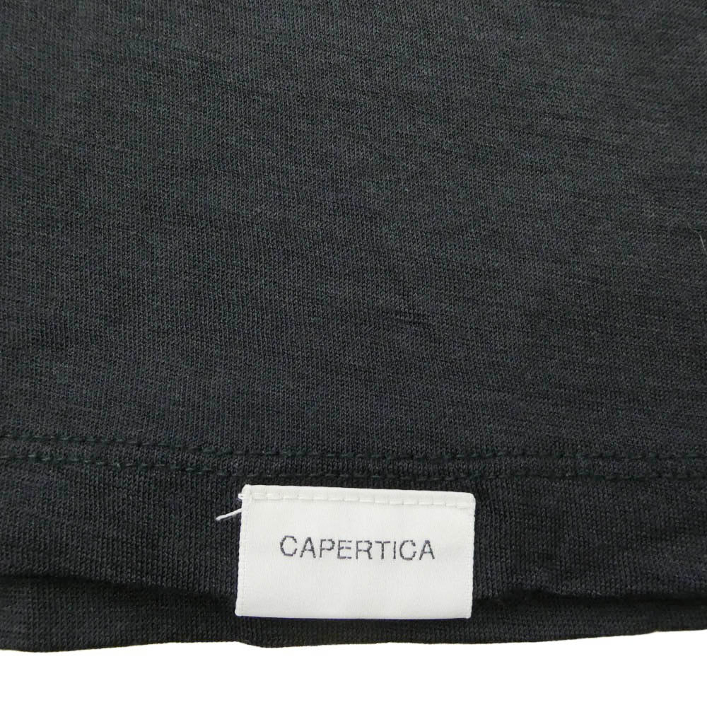 カペルチカ Super140s Washable Wool Jersey ウォッシャブル ウール ジャージー 半袖 Tシャツ カットソー ブラック系 不明【中古】