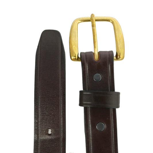 TORY LEATHER トリーレザー イングリッシュブライドル レザー ベルト ブラウン系【中古】