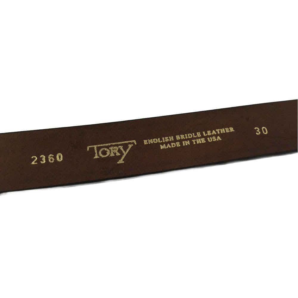 TORY LEATHER トリーレザー イングリッシュブライドル レザー ベルト ブラウン系【中古】