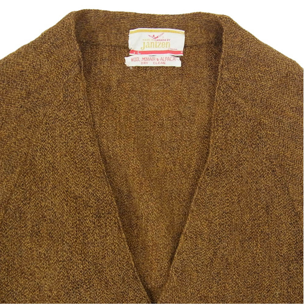 ジャンセン ヴィンテージ 60s ウール モヘア アルパカ カーディガン ブラウン系 サイズ表記無【中古】