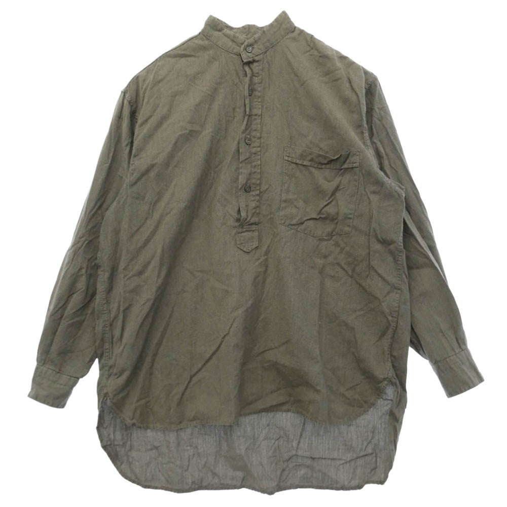 COMOLI コモリ 22SS V01-02006 Melange Pullover Shirt ヨリ杢 メランジプルオーバー 長袖 シャツ チャコール系 2【中古】