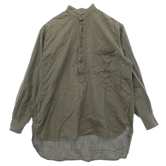 COMOLI コモリ 22SS V01-02006 Melange Pullover Shirt ヨリ杢 メランジプルオーバー 長袖 シャツ チャコール系 2【中古】