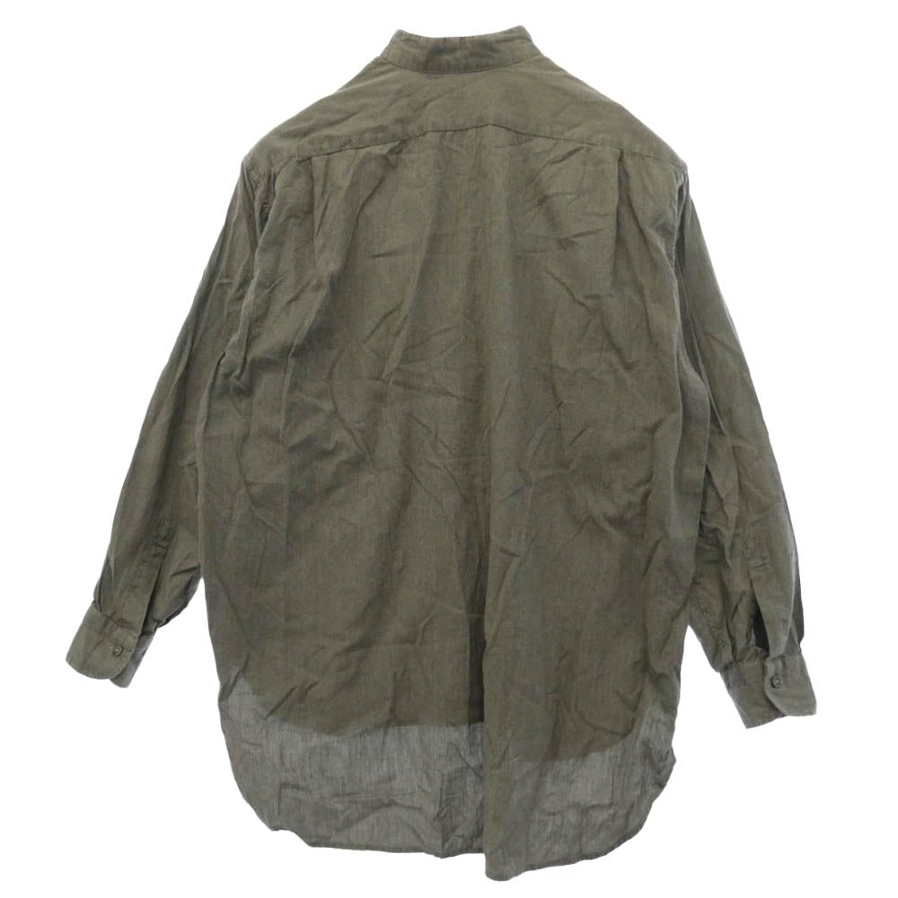 COMOLI コモリ 22SS V01-02006 Melange Pullover Shirt ヨリ杢 メランジプルオーバー 長袖 シャツ チャコール系 2【中古】