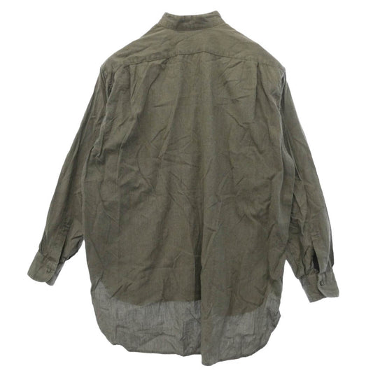 COMOLI コモリ 22SS V01-02006 Melange Pullover Shirt ヨリ杢 メランジプルオーバー 長袖 シャツ チャコール系 2【中古】