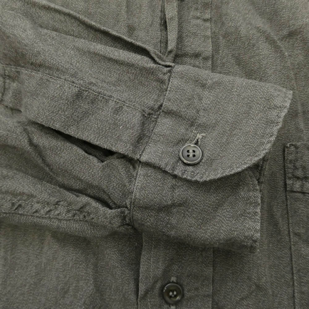 COMOLI コモリ 22SS V01-02006 Melange Pullover Shirt ヨリ杢 メランジプルオーバー 長袖 シャツ チャコール系 2【中古】