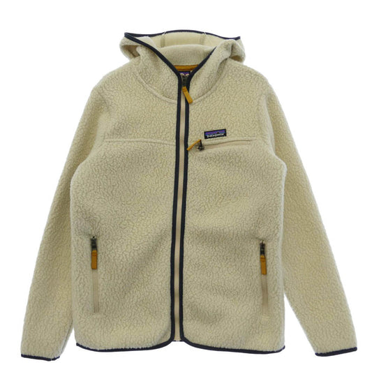patagonia パタゴニア 19AW 22806FA19 W's Retro Pile Hoody レトロ パイル フーディー ボアフリース ジップアップ パーカー ジャケット オフホワイト系 S【中古】
