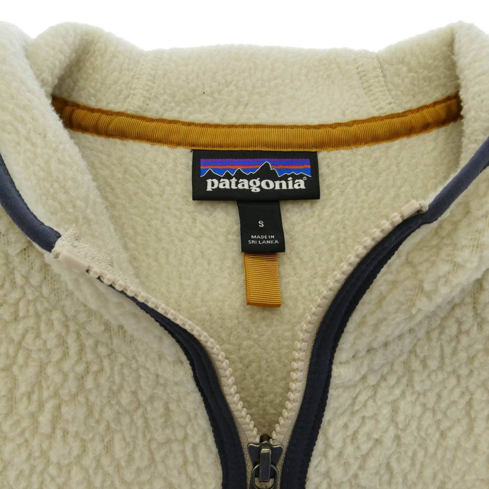 patagonia パタゴニア 19AW 22806FA19 W's Retro Pile Hoody レトロ パイル フーディー ボアフリース ジップアップ パーカー ジャケット オフホワイト系 S【中古】