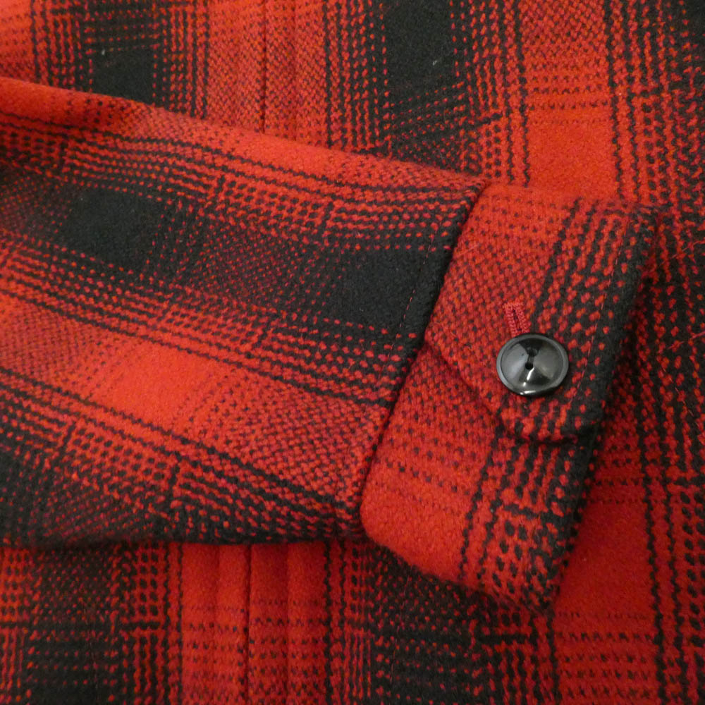 ジーアンドエフ CHECK WOOL JACKET オンブレチェック ウール ジップアップ ハーフベルト ジャケット ブルゾン【中古】