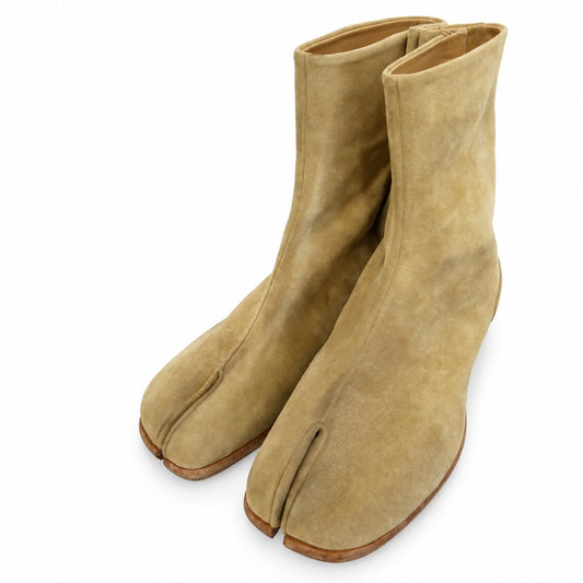 MAISON MARGIELA メゾンマルジェラ 24SS S57WU0153 TABI BOOTS H30 USED加工 スエードレザー アンクルカット 足袋ブーツ タビブーツ ブラウン系 42【極上美品】【中古】