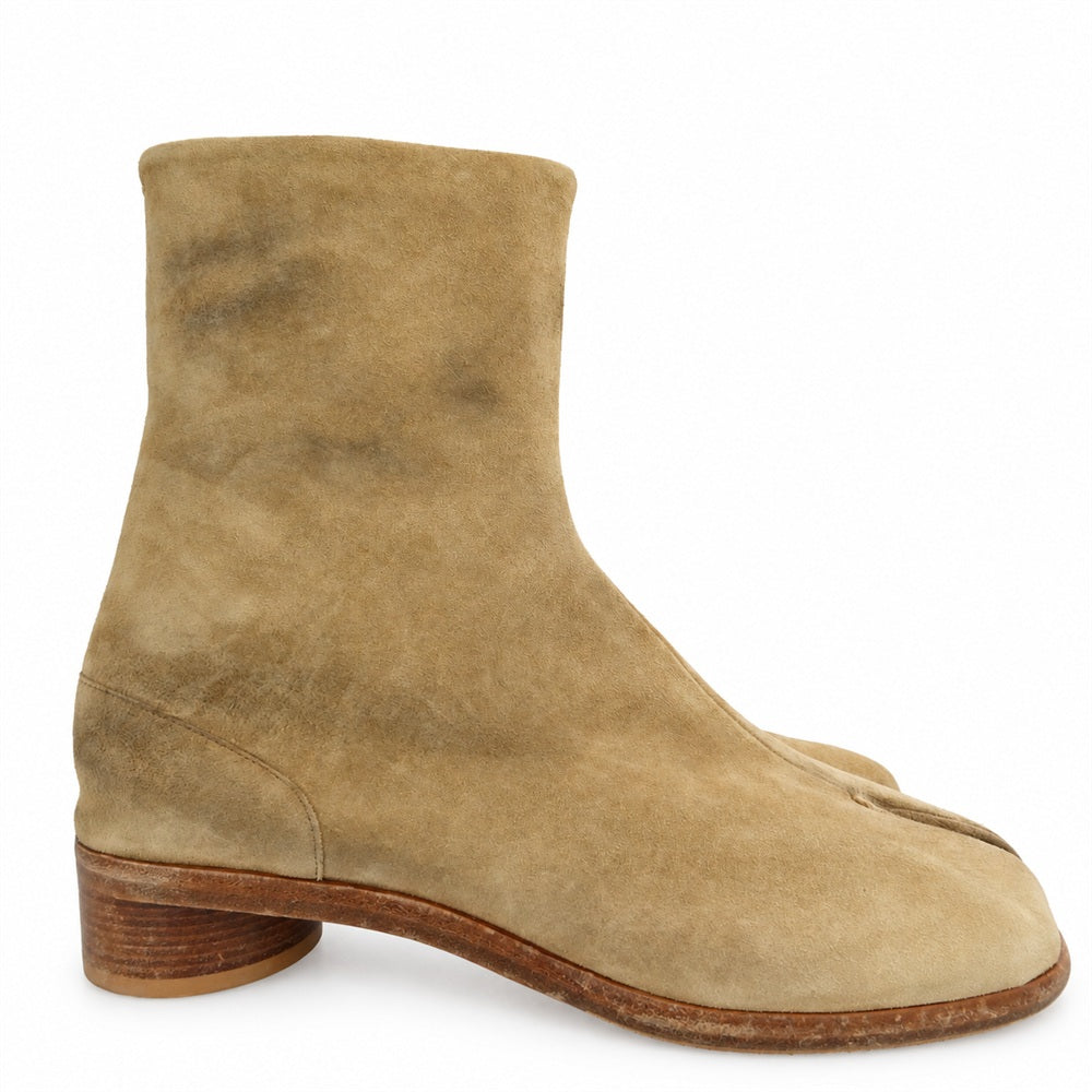 MAISON MARGIELA メゾンマルジェラ 24SS S57WU0153 TABI BOOTS H30 USED加工 スエードレザー アンクルカット 足袋ブーツ タビブーツ ブラウン系 42【極上美品】【中古】