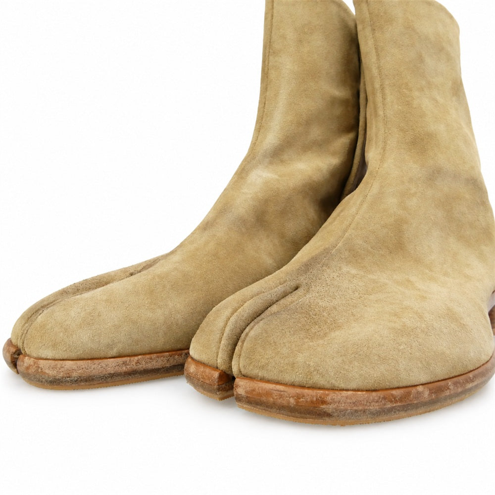 MAISON MARGIELA メゾンマルジェラ 24SS S57WU0153 TABI BOOTS H30 USED加工 スエードレザー アンクルカット 足袋ブーツ タビブーツ ブラウン系 42【極上美品】【中古】