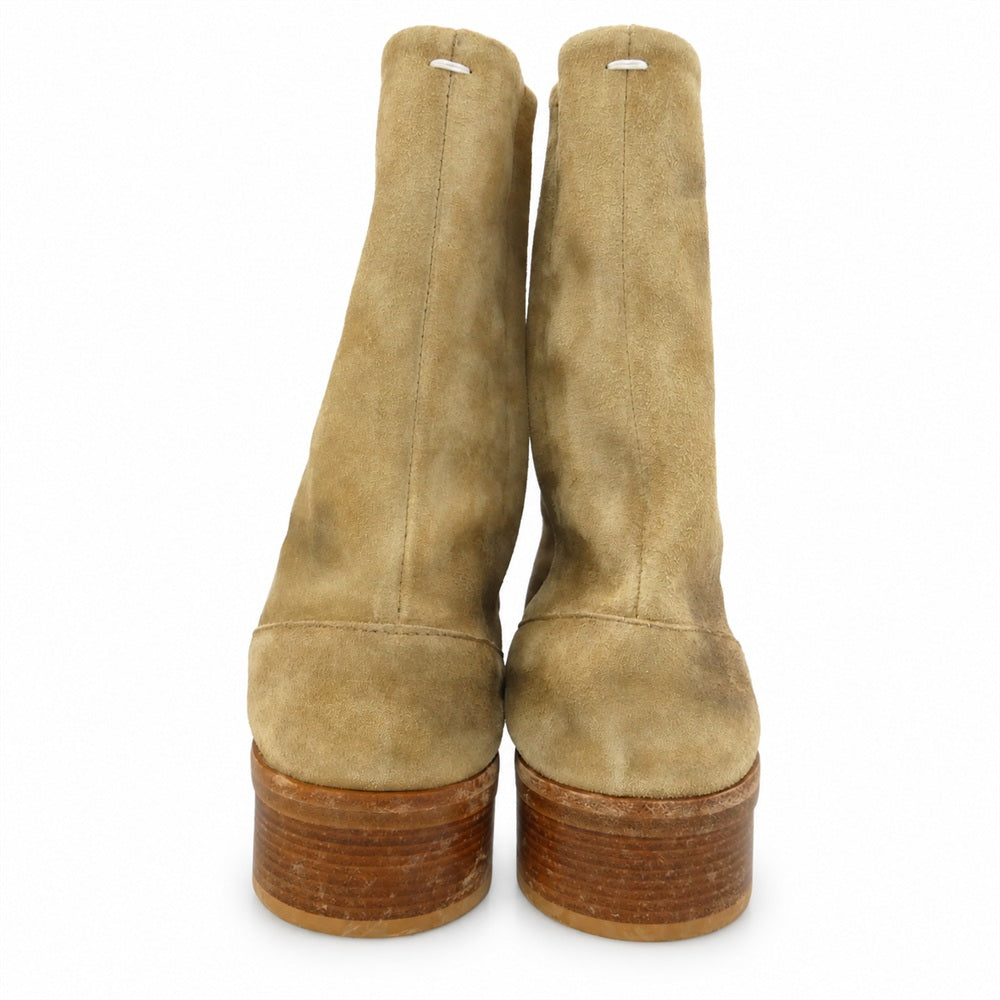 MAISON MARGIELA メゾンマルジェラ 24SS S57WU0153 TABI BOOTS H30 USED加工 スエードレザー アンクルカット 足袋ブーツ タビブーツ ブラウン系 42【極上美品】【中古】