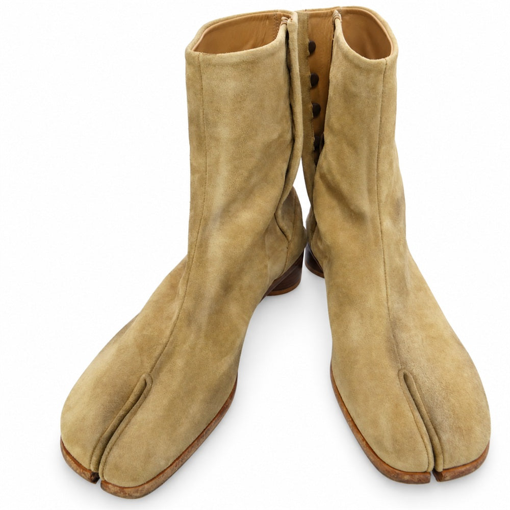 MAISON MARGIELA メゾンマルジェラ 24SS S57WU0153 TABI BOOTS H30 USED加工 スエードレザー アンクルカット 足袋ブーツ タビブーツ ブラウン系 42【極上美品】【中古】