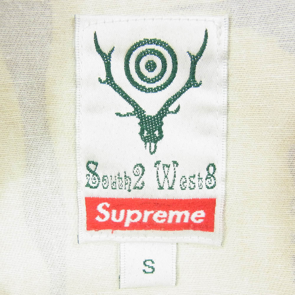 Supreme シュプリーム South2 West8 サウスツーウェストエイト 21SS × SOUTH2 WEST8 Belted Pant サウスツー ウエストエイト コットン 総柄 ベルテッド パンツ イエロー系 S【中古】