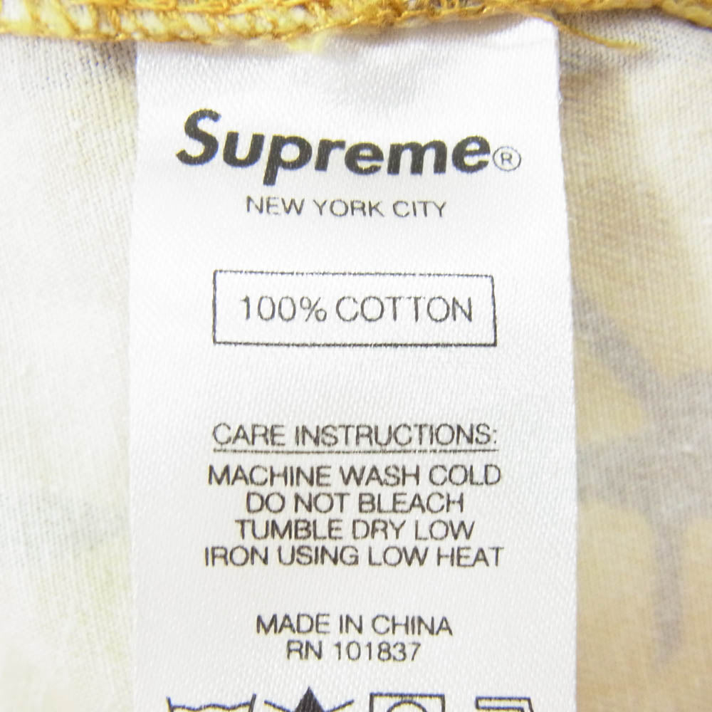 Supreme シュプリーム South2 West8 サウスツーウェストエイト 21SS × SOUTH2 WEST8 Belted Pant サウスツー ウエストエイト コットン 総柄 ベルテッド パンツ イエロー系 S【中古】