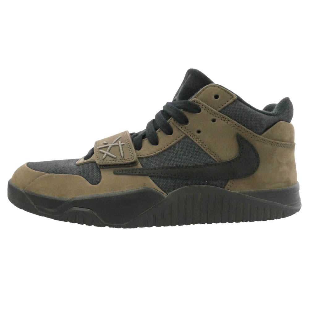 NIKE ナイキ FZ8117-204 × Travis Scott Jordan Jumpman Jack TR CJ1 T-Rexx Black and Dark Mocha トラヴィススコット ジョーダン ジャンプマン ジャック ブラック アンド ダークモカ ローカット スニーカー ブラック系 ダークブラウン系 28cm【中古】