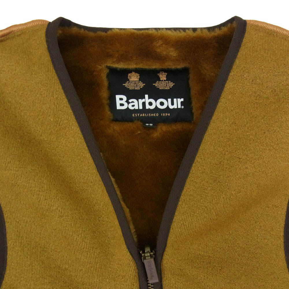 Barbour バブアー 22AW 222MLI0035 SL FUR LINER フロント ジップ ファー ライナー リバーシブル ボア ベスト ブラウン系 38【中古】