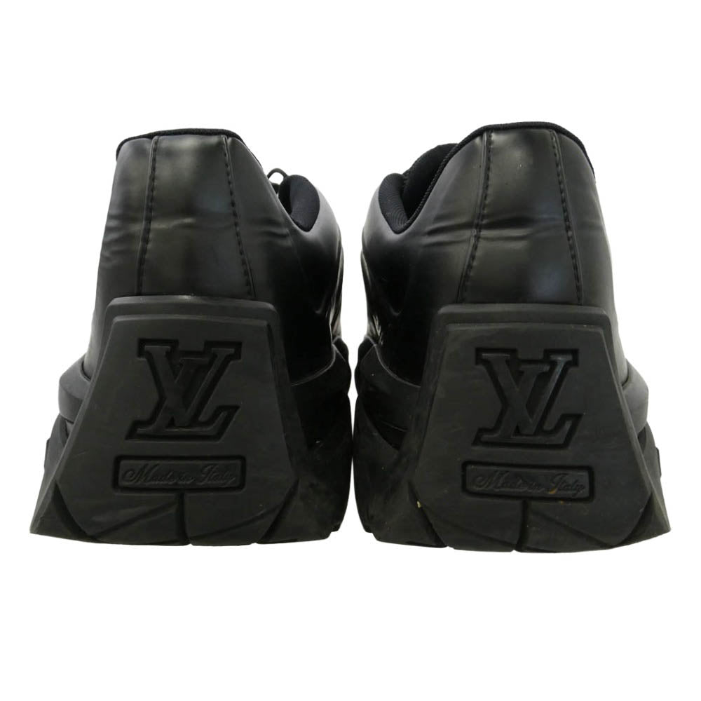 LOUIS VUITTON ルイ・ヴィトン 21AW FD0251 ミレニアムライン ラバー ロゴ ローカット スニーカー ブラック系 6.5【中古】