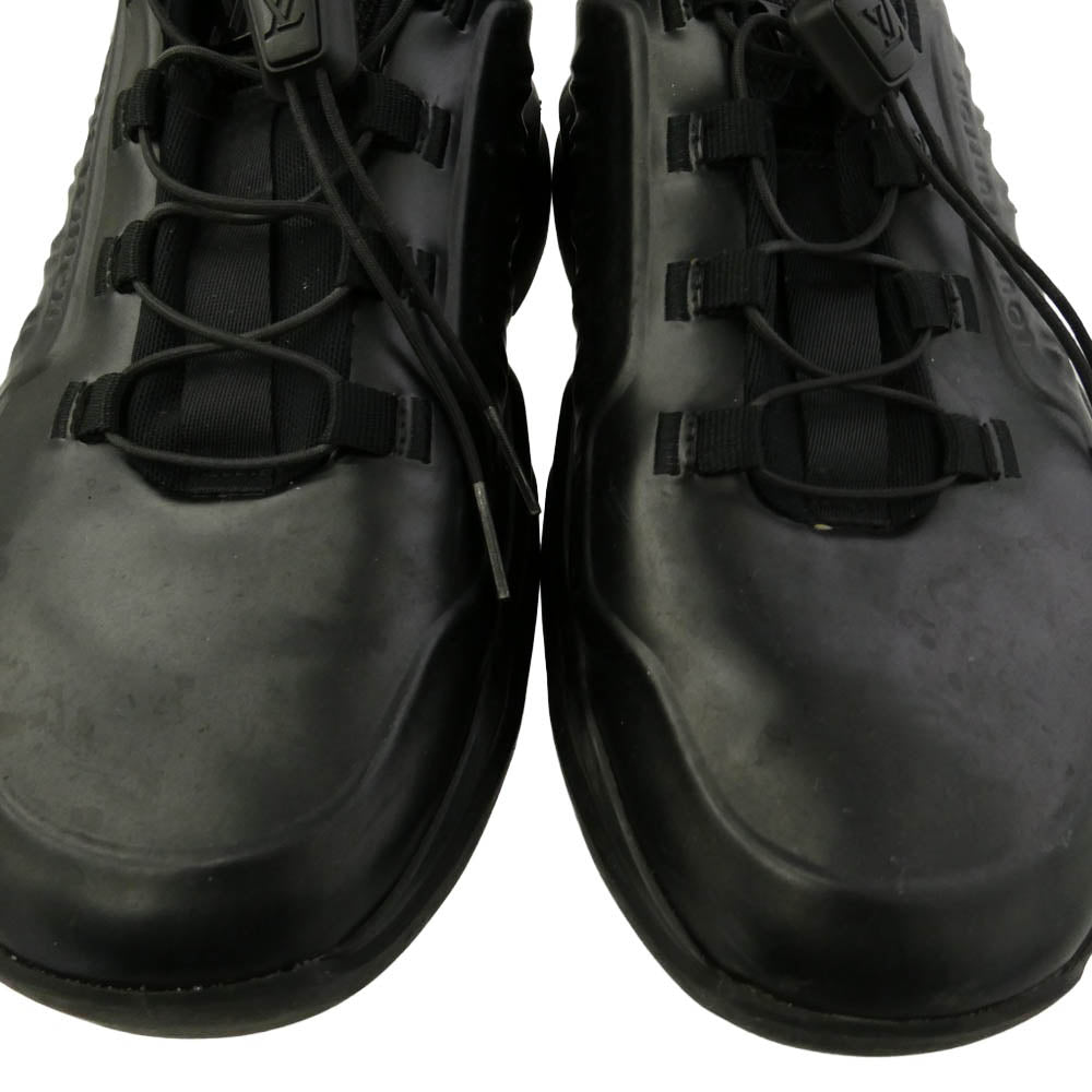 LOUIS VUITTON ルイ・ヴィトン 21AW FD0251 ミレニアムライン ラバー ロゴ ローカット スニーカー ブラック系 6.5【中古】