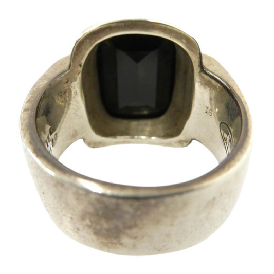 Justin Davis ジャスティンデイビス SRJ100 EMINEM RING エミネムリング オニキス シルバー系 ブラック系 約23号【中古】