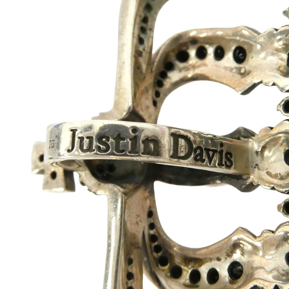 Justin Davis ジャスティンデイビス SPJ170A GATSBY A クラウン ペンダント ネックレストップ シルバー系 ブラック系【中古】