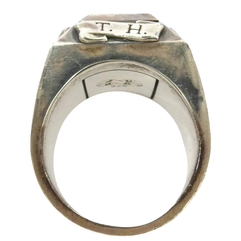 Justin Davis ジャスティンデイビス SRJ504 S.E.X. SEX RING リング 白蝶貝 オニキス シルバー系 ブラック系 24.5号【中古】