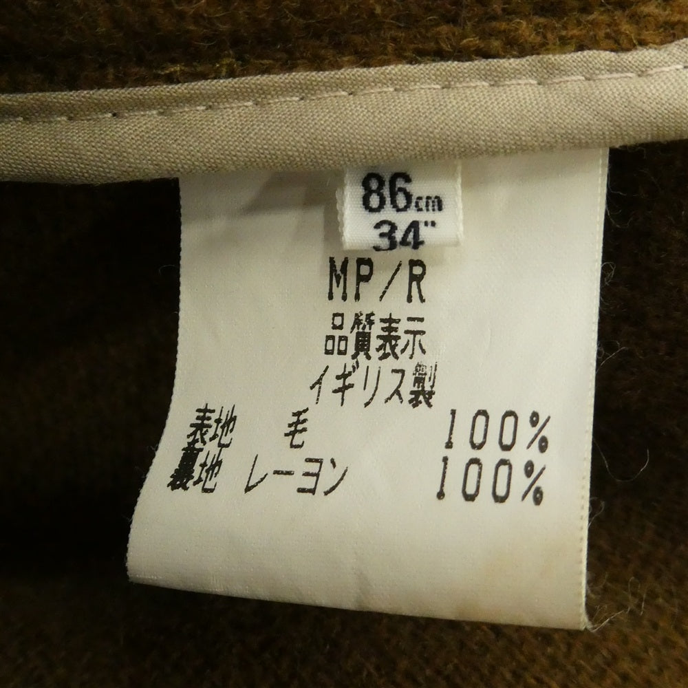 グレンフェル 英国製 90s ウール100％ ダッフルコート ブラウン系 34【中古】