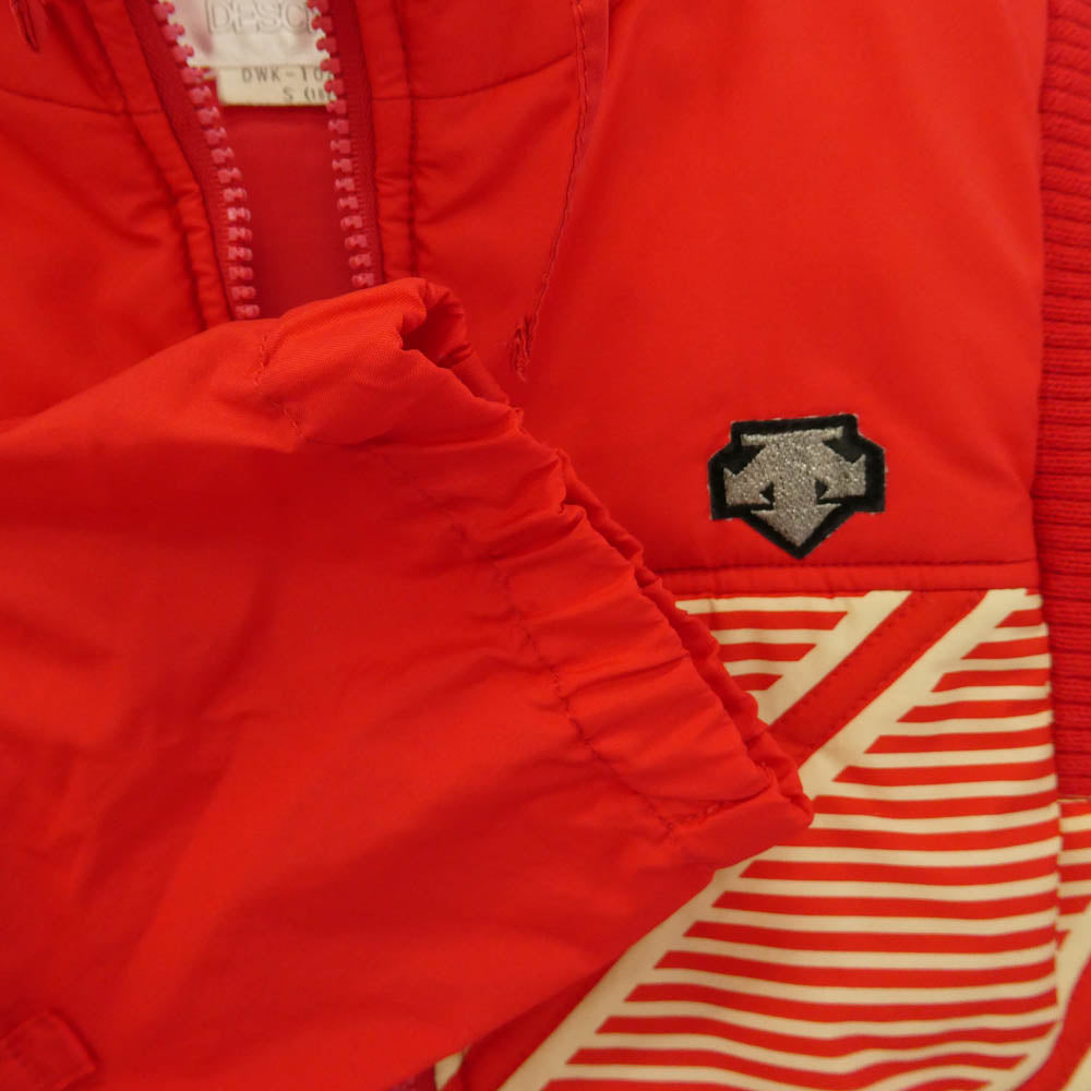 DESCENTE デサント 80s スタンドカラー レイヤード ダウンベスト ジャケット レッド系 S【中古】