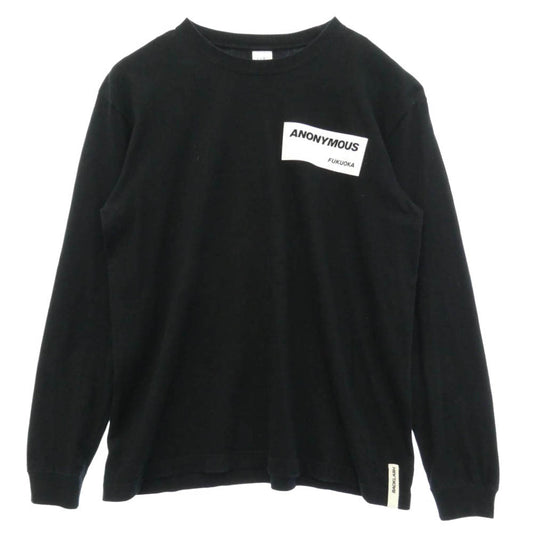 ISAMUKATAYAMA BACKLASH イサムカタヤマバックラッシュ ANONYMOUS FUKUOKA 直営店限定 アノニマス フクオカ ロングスリーブ 長袖 Tシャツ カットソー ブラック系 L【中古】