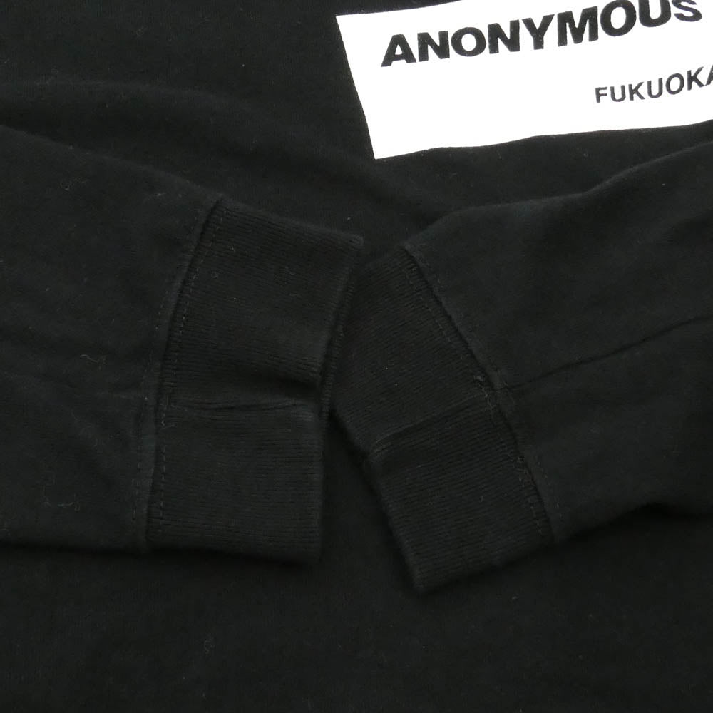 ISAMUKATAYAMA BACKLASH イサムカタヤマバックラッシュ ANONYMOUS FUKUOKA 直営店限定 アノニマス フクオカ ロングスリーブ 長袖 Tシャツ カットソー ブラック系 L【中古】