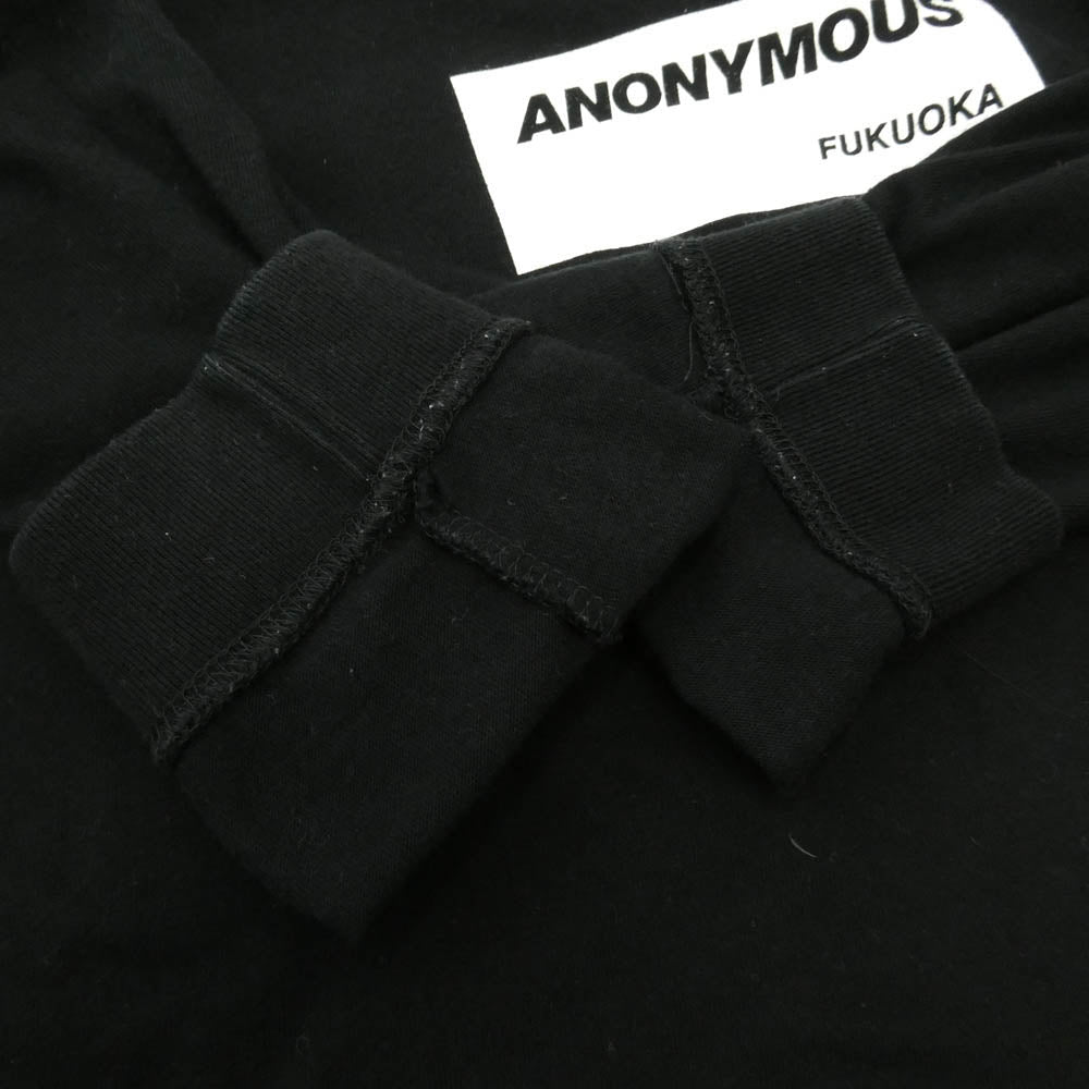 ISAMUKATAYAMA BACKLASH イサムカタヤマバックラッシュ ANONYMOUS FUKUOKA 直営店限定 アノニマス フクオカ ロングスリーブ 長袖 Tシャツ カットソー ブラック系 L【中古】