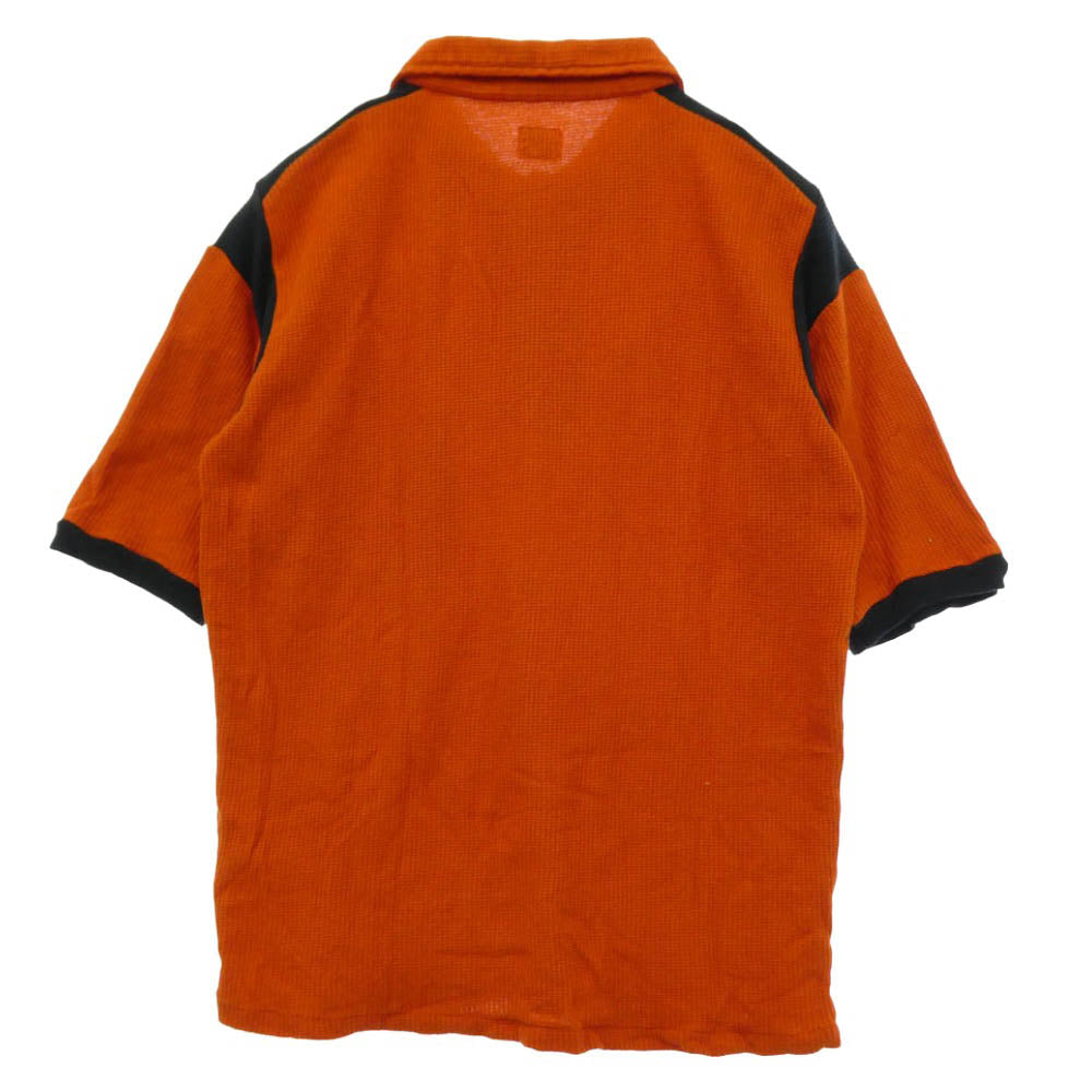 TENDERLOIN テンダーロイン T-POLO SHT チェーンステッチ ロゴ 刺? 半袖 ポロシャツ オレンジ系 S【中古】