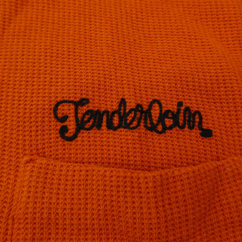 TENDERLOIN テンダーロイン T-POLO SHT チェーンステッチ ロゴ 刺? 半袖 ポロシャツ オレンジ系 S【中古】