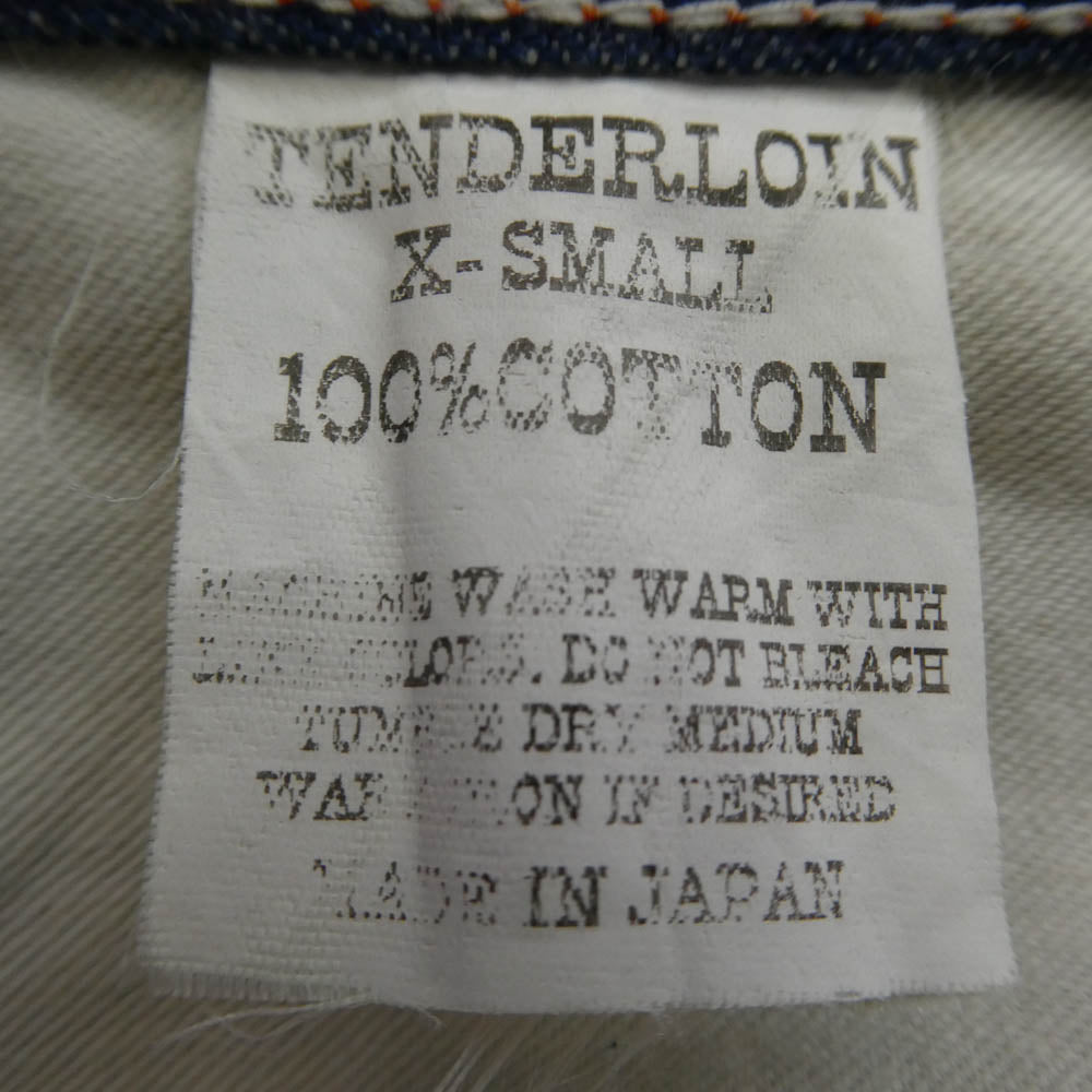 TENDERLOIN テンダーロイン T-PAINTER SHORTS DENIM ペインター デニム ハーフパンツ ショーツ インディゴブルー系 XS【中古】