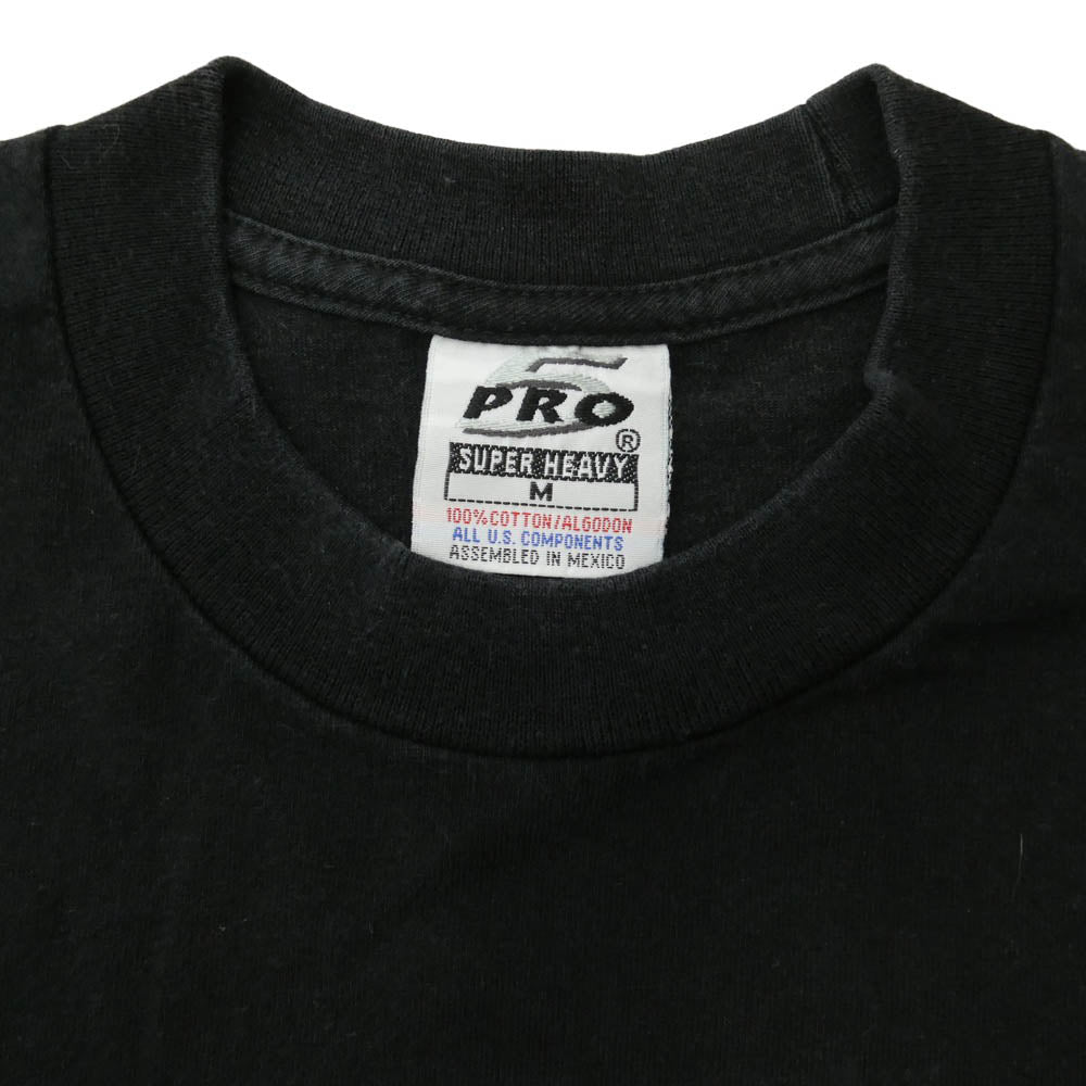 TENDERLOIN テンダーロイン × PRO CLUB T-TEE B プロクラブ ロゴ ボルネオスカル グラフィック プリント コットン 半袖 Tシャツ ブラック系 M【中古】