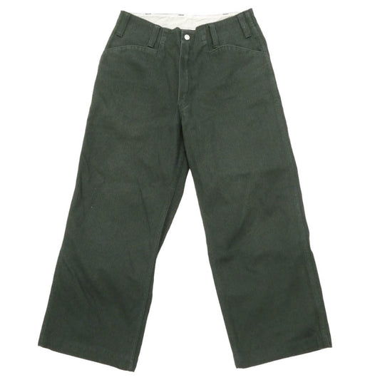 TENDERLOIN テンダーロイン T-BDP PIQUE ピケ コットン ワーク パンツ 日本製 グリーン系 ダークグリーン系 XS【中古】