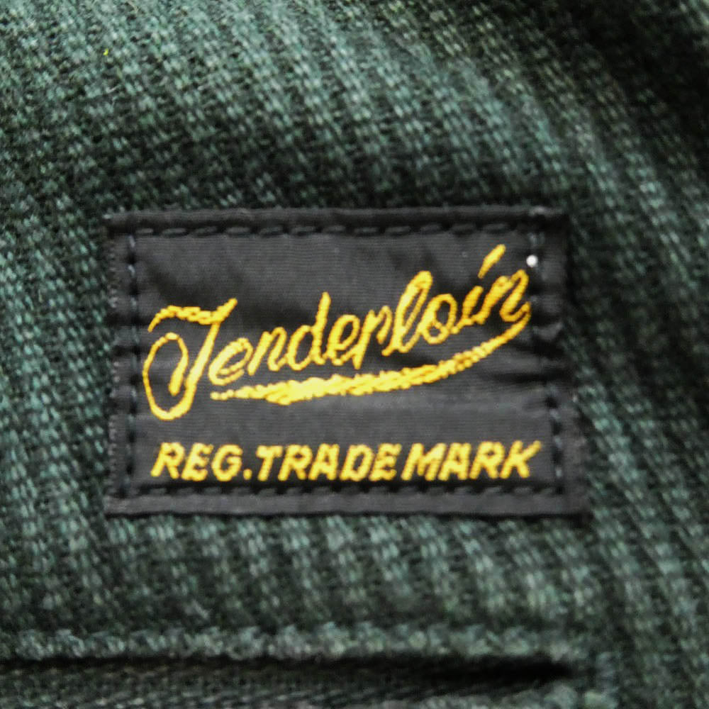 TENDERLOIN テンダーロイン T-BDP PIQUE ピケ コットン ワーク パンツ 日本製 グリーン系 ダークグリーン系 XS【中古】