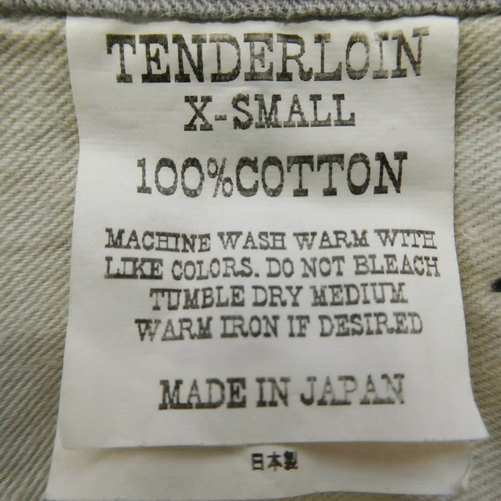 TENDERLOIN テンダーロイン T-BDP PIQUE ピケ コットン ワーク パンツ 日本製 グリーン系 ダークグリーン系 XS【中古】