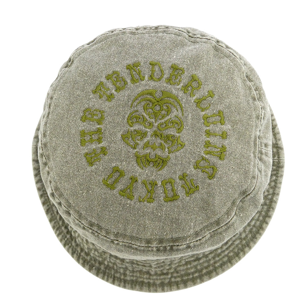 TENDERLOIN テンダーロイン T-BUCKET HAT BS ボルネオスカル 刺繍ロゴ コットン バケットハット 帽子 カーキ系【中古】