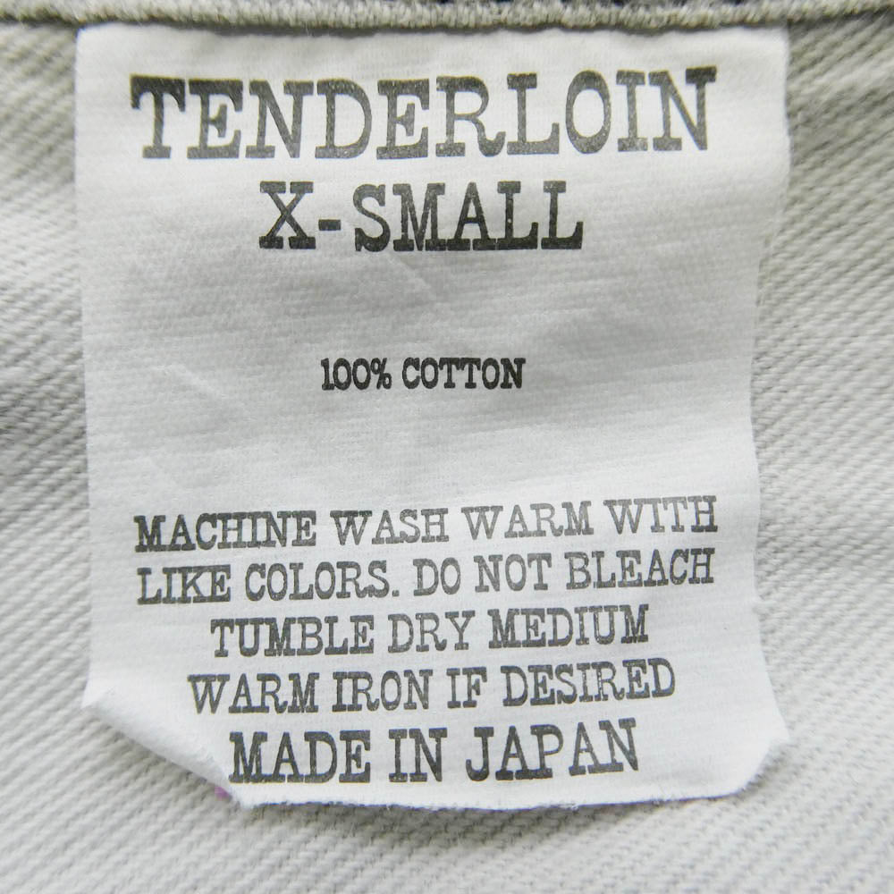 TENDERLOIN テンダーロイン T-BDP PIQUE ピケ コットン ワーク パンツ 日本製 ダークグレー系 XS【中古】