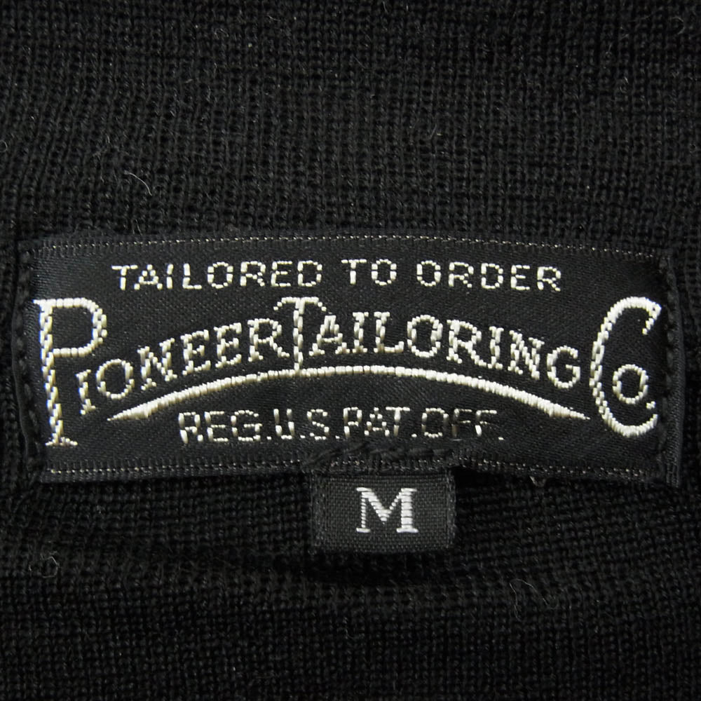 ワープアンドウーフ PIONEER TAILORING パイオニア テーラリング 長袖 ニット ポロシャツ ブラック系 M【中古】