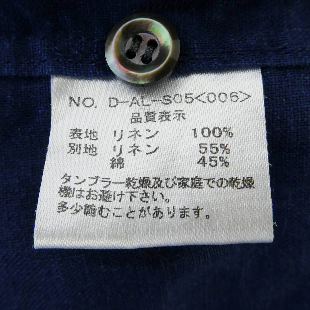 ジャンゴアトゥール D-AL-S05 リネン 長袖 シャツ ネイビー系 M【中古】
