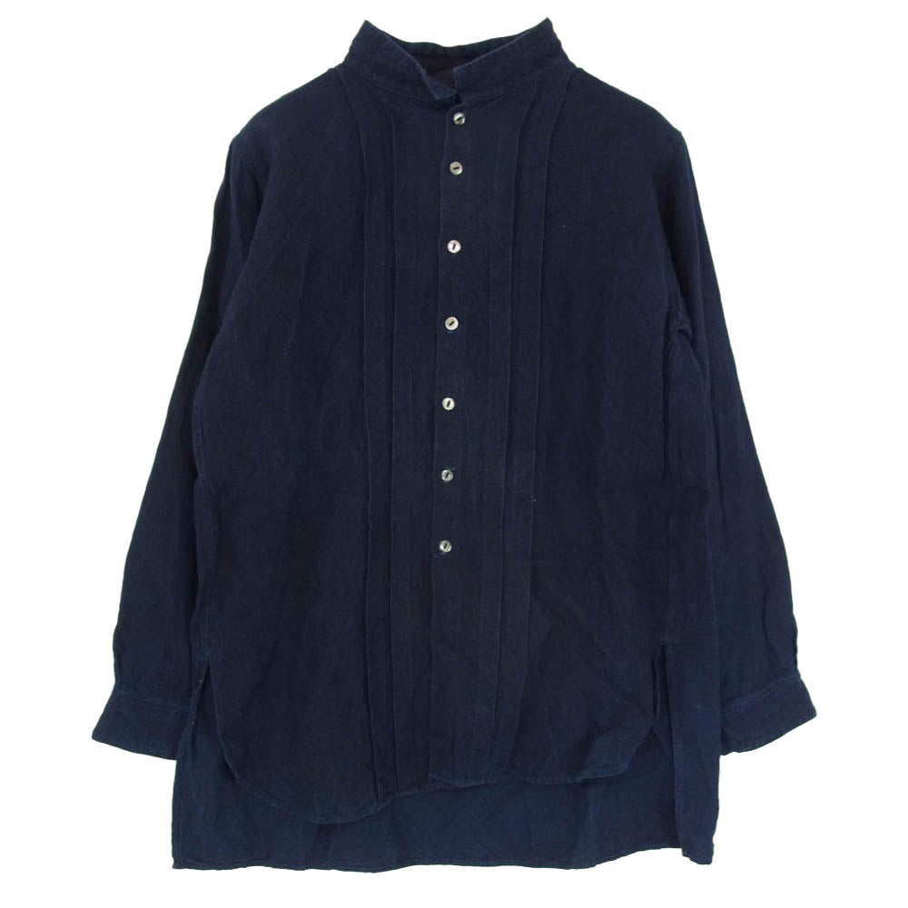 ジャンゴアトゥール D-AL-S31 french victorians heavylinen shirt インディゴ リネン 長袖 シャツ ネイビー系 M【中古】