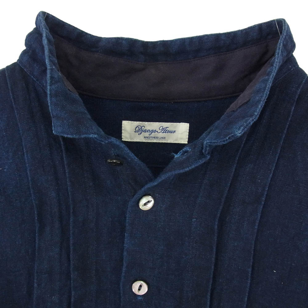 ジャンゴアトゥール D-AL-S31 french victorians heavylinen shirt インディゴ リネン 長袖 シャツ ネイビー系 M【中古】