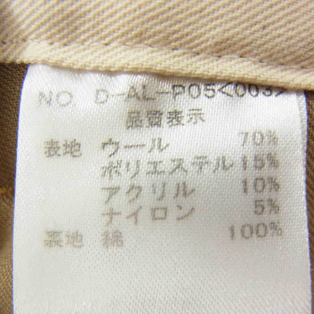 ジャンゴアトゥール D-AL-P05 ウール ポリエステル トラウザー パンツ キャメル系 ブラウン系 S【中古】