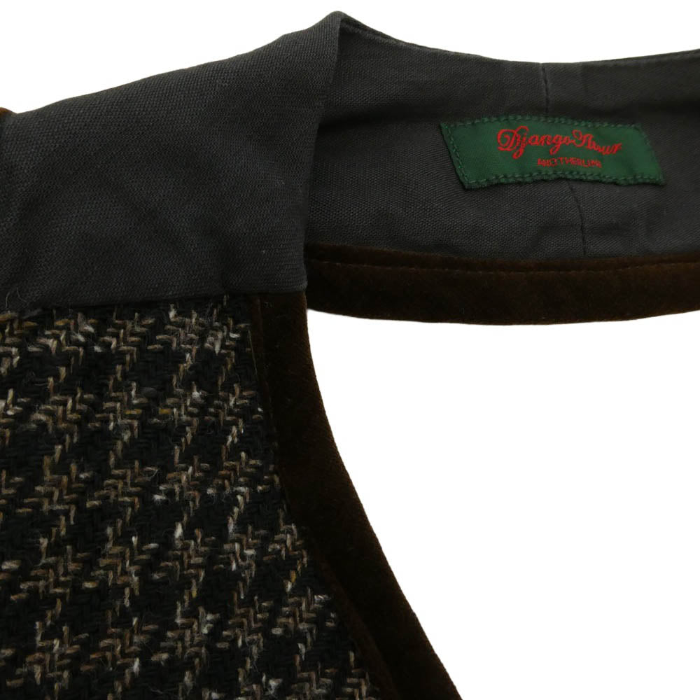 ジャンゴアトゥール D-AL-V03 ANOTHERLINE VEST ハウンズトゥース ヴェルヴェット ベスト ブラウン系 38【中古】