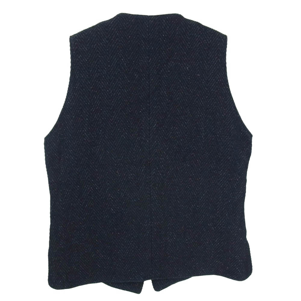ジャンゴアトゥール D-AL-V04 TWEED VEST コットン ウール シルク ツイード ベスト ネイビー系 38【中古】