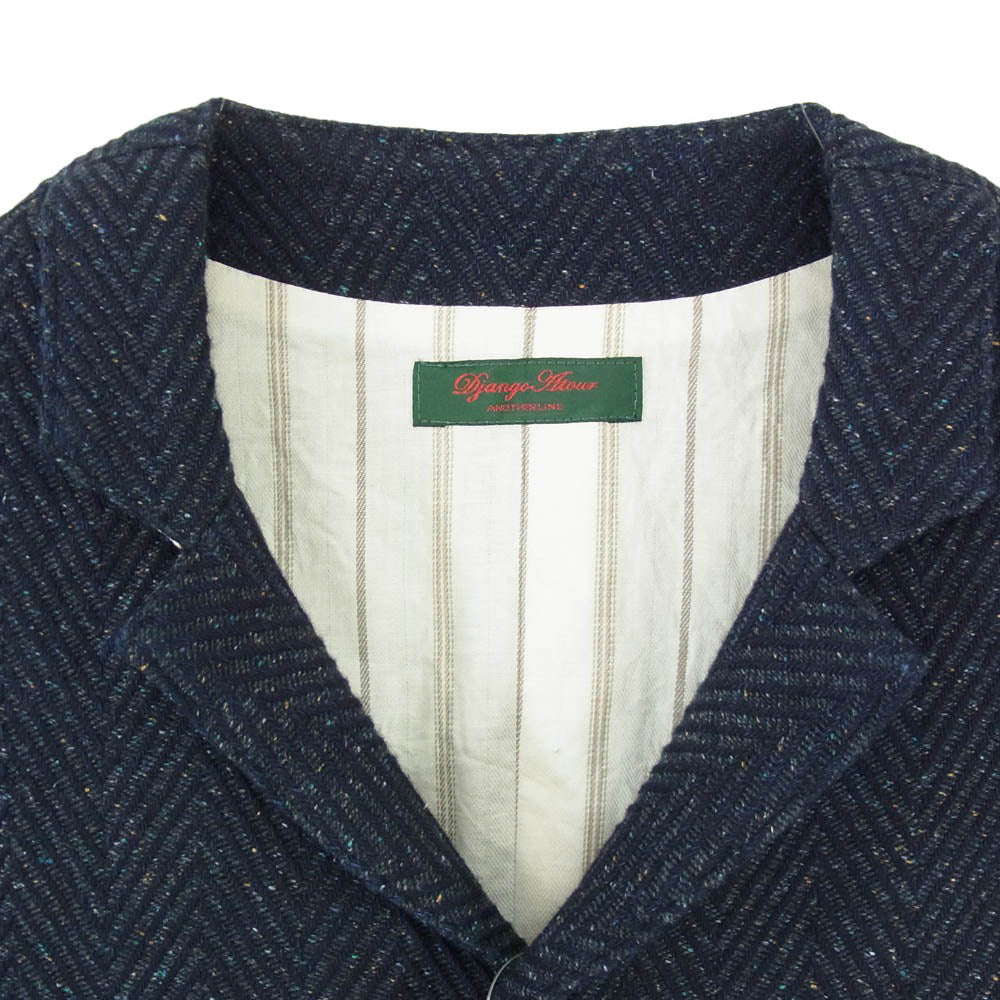 ジャンゴアトゥール D-AL-V04 TWEED VEST コットン ウール シルク ツイード ベスト ネイビー系 38【中古】